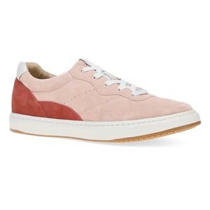 Dansko Josey Sneaker Womens 40 Blush Pink Suede Lace Up Low Top‎ Colorblock